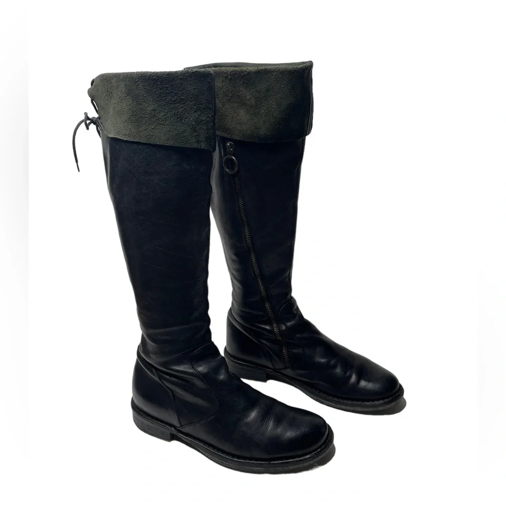 Fiorentini + Baker | Eternity 705 Knee High Boot in Black Leather 37.5